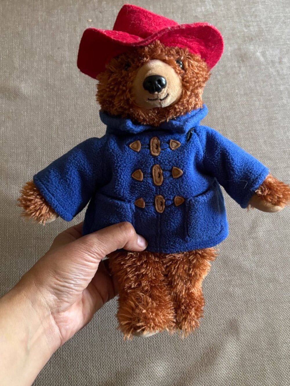 Yottoy Paddington Bear Plush Toy Red Hat Blue Coat Stuffed Animal Kids
